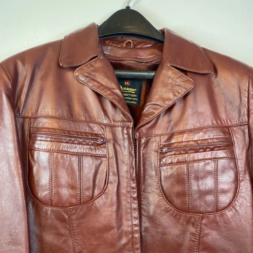Vintage The Rossano brown men's leather jacket